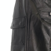 SUPREME シュプリーム 18AW Leather Anorak Jacket レザーアノラック ジャケット 羊革 ブラック Size L 福生店