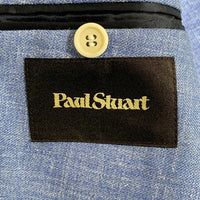 Paul Stuart ポールスチュアート 2B テーラードジャケット ウール シルク リネン ブルー Size 46 福生店