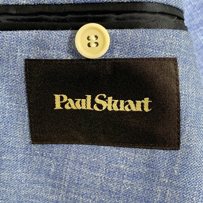 Paul Stuart ポールスチュアート 2B テーラードジャケット ウール シルク リネン ブルー Size 46 福生店