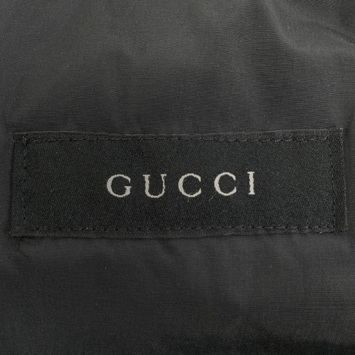 GUCCI グッチ ハーフジップ プルオーバー ナイロンジャケット スタンドカラー ブラック Size 38 福生店