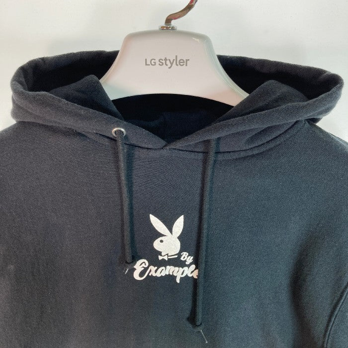 EXAMPLE×PLAYBOY エグザンプル×プレイボーイ パーカー ブラック sizeXL 瑞穂店