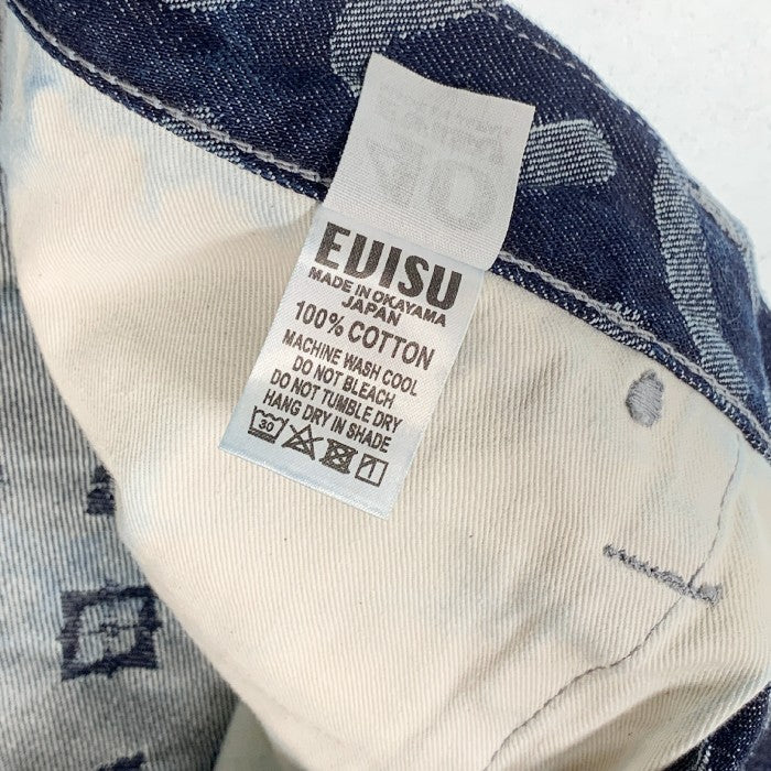 EVISU エヴィス Lot.5500 ジャガード カモメ モノグラム デニムパンツ インディゴ Size 40 福生店