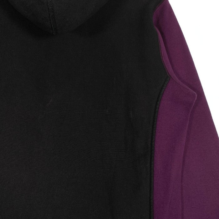 SUPREME シュプリーム 12AW Split Hooded Sweatshirt スプリット プルオーバースウェットパーカー パープル ブラック  Size M 福生店