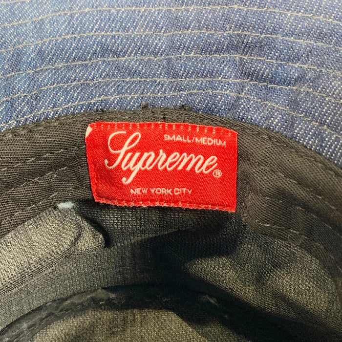 SUPREME シュプリーム 23SS Frayed Patchwork Denim Crusher フレイドパッチワークデニムクラッシャーハット インディゴ Size S/M 福生店