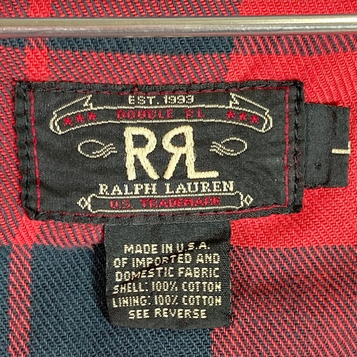 RRL ダブルアールエル 三ツ星タグ USA製 デニムジャケット ライナーチェック インディゴ sizeL 瑞穂店