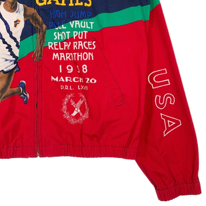 POLO RALPH LAUREN ポロラルフローレン STADIUM JACKET スタジアム ジャケット ブルゾン マラソン Size M 福生店