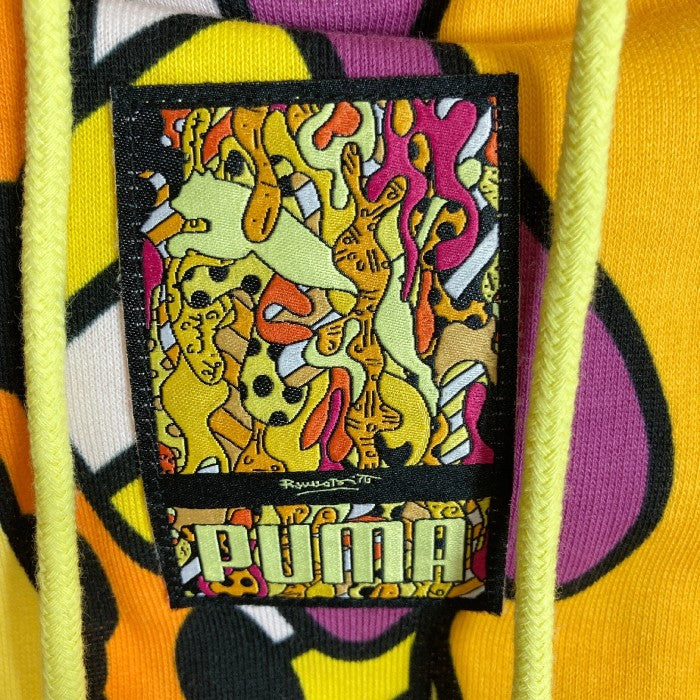 PUMA×Britto X Aop Hoodie 総柄 パーカー イエロー sizeM 瑞穂店