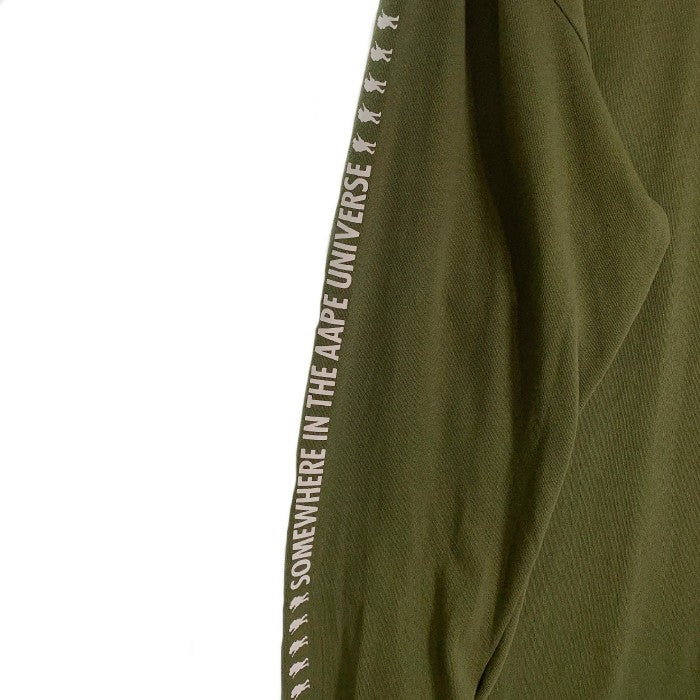 AAPE BY A BATHING APE エーエイプ ロングスリーブTシャツ プリント オリーブ Size XL 福生店