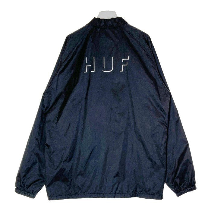 HUF ハフ ロゴプリント コーチジャケット ブラック size2XL 瑞穂店