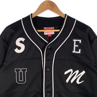 SUPREME シュプリーム 21AW Mitchell＆Ness Patchwork Baseball Jersey パッチワーク ベースボールジャージ シャツ ブラック Size S 福生店