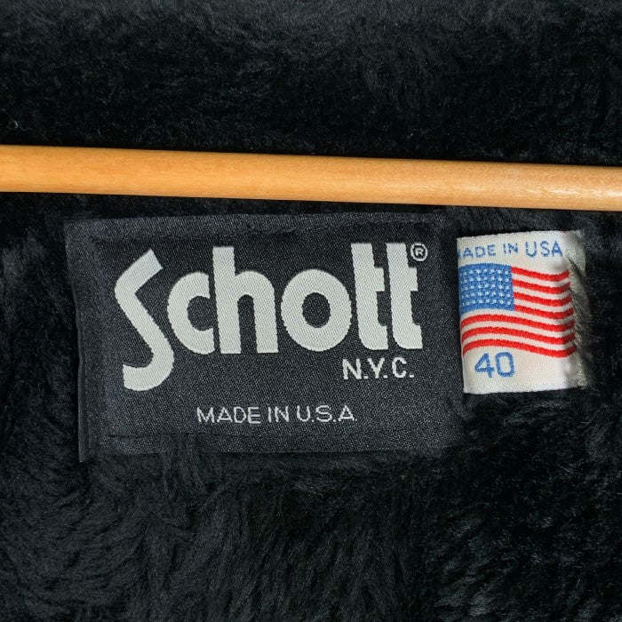 Schott ショット Lot641 レザーシングルライダースジャケット ブラック ライナー有 Size 40 福生店