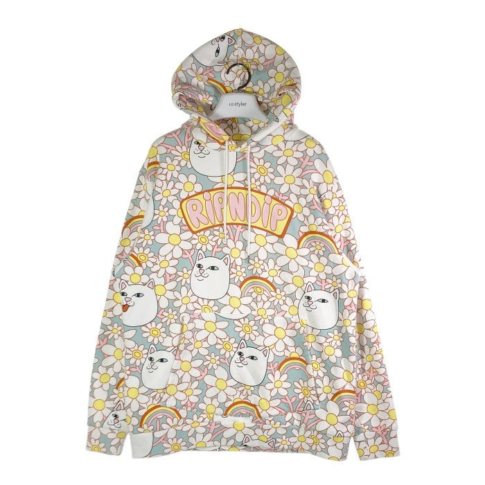 RIPNDIP リップンディップ 花柄 総柄 パーカー マルチカラー sizeL 瑞穂店