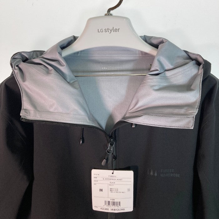 FOREST WARDROBE フォレストワードローブ F1800207 3L WATERPROOF JACKET スリーエル ウォータープルーフジャケット ブラック sizeM 瑞穂店