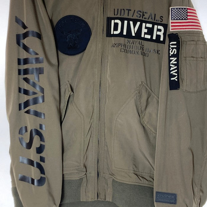 AVIREX アヴィレックス TYPE CWU JACKET FROGMAN ミリタリージャケット フロッグマン 6192127 カーキ sizeXL  瑞穂店