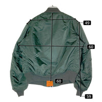 ALPHA INDUSTRIES アルファ インダストリーズ MA-1 フライジャケット  82790J 0615-00-573-8335 USA製 カーキ M 瑞穂店