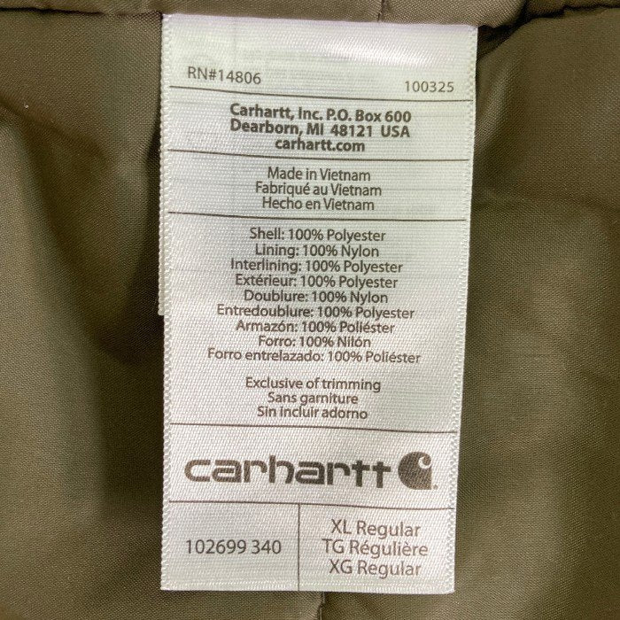 Carhartt カーハート 8-POINT JACKET リアルツリー中綿ジップブルゾン 102699-340 カーキ sizeXL 瑞穂店