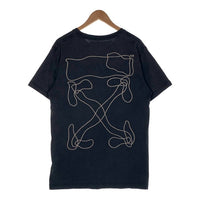 OFF-WHITE オフホワイト ABSTRACT ARROWS S／S SLIM TEE バックアロー刺繡 Tシャツ フェードブラック  OMAA027F19185011 Size L 福生店