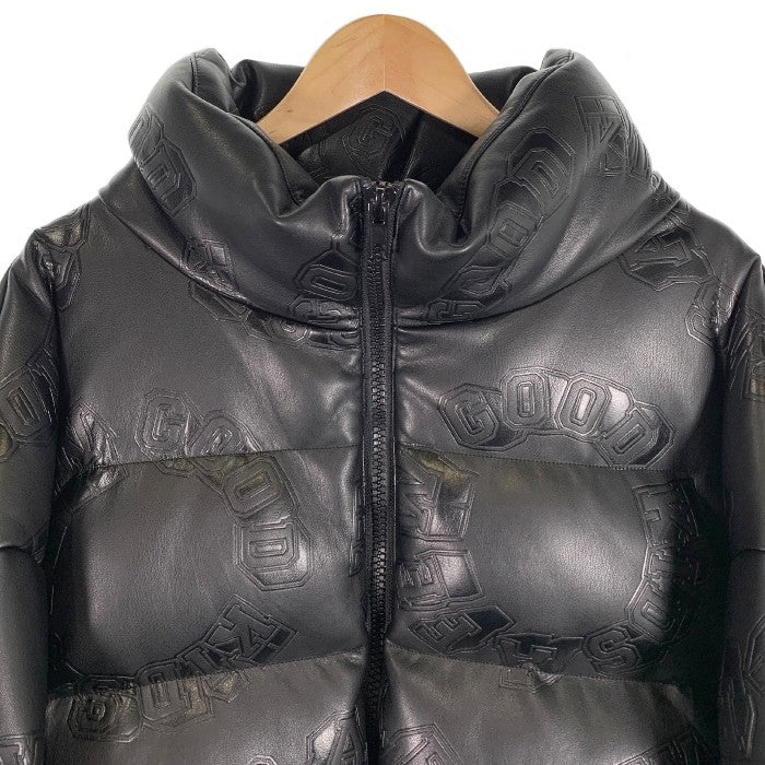 A FEW GOOD KIDS アフューグッドキッズ Logo Puffer Jacket サークルロゴ フェイクレザー パファージャケット ブラック Size XL 福生店
