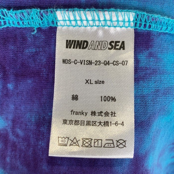 WIND AND SEA ウィンダンシー 23SS VISION ヴィジョン タイダイプリントTシャツ ブルー パープル Size XL 福生店