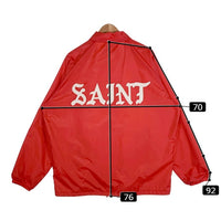 SAINT Mxxxxxx セントマイケル 23SS COACH JACKET コーチジャケット レッド ナイロン Size L 福生店