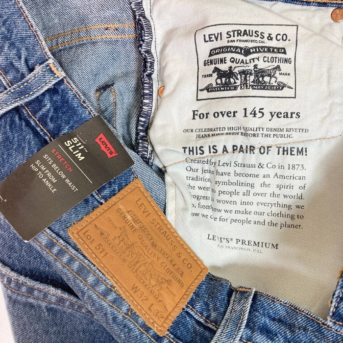 LEVI'S リーバイス PREMIUM 511 SLIM ダメージ加工 デニムパンツ インディゴ sizeW32 L32 瑞穂店