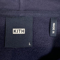 KITH キス スモールボックスロゴ プルオーバースウェットパーカー ネイビー Size L 福生店