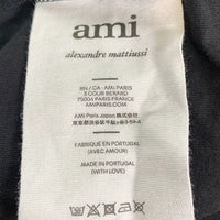 ami alexander mattiussi アミ アレクサンドル マテュッシ AMI DE COEUR T-SHIRT ワンポイント刺繡 Tシャツ ブラック Size XL 福生店