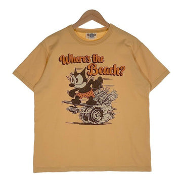 TOYS McCOY トイズマッコイ フィリックス Where's The Beach プリントTシャツ イエロー Size L 福生店