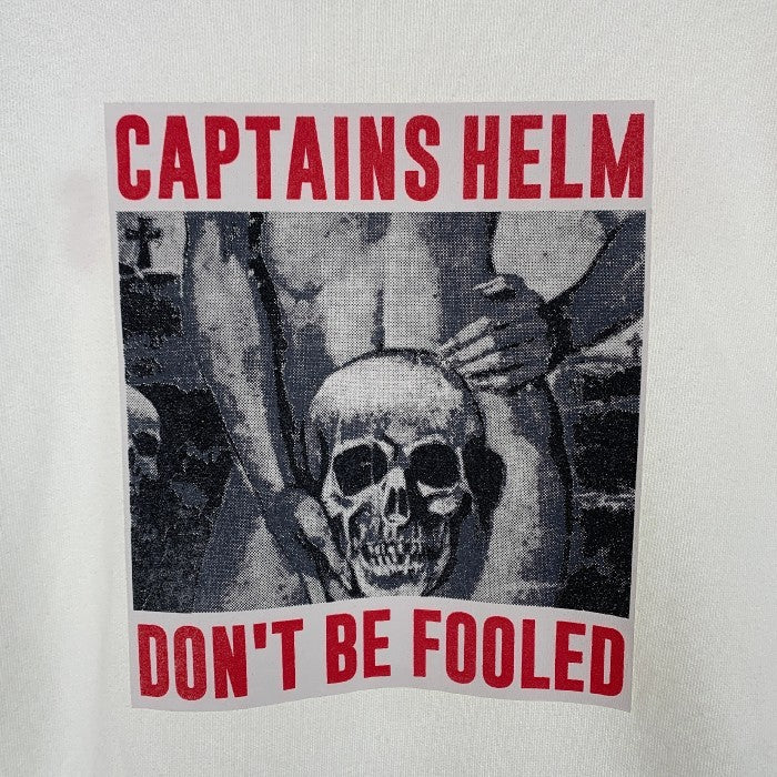 CAPTAINS HELM キャプテンズヘルム 21SS DON’T BE FOOLED HOODIE プリント プルオーバースウェットパーカー ホワイト Size XL 福生店