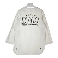 M&M エムアンドエム CUSTOM PERFORMANCE PRINT 7分丈 L/S Tシャツ ホワイト sizeXL 瑞穂店
