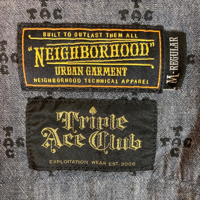 NEIGHBORHOOD ネイバーフッド 12AW ×TRIPLE ACE CLUB 長袖シャツ トリプルエースクラブ TAC ネイビー sizeM 瑞穂店