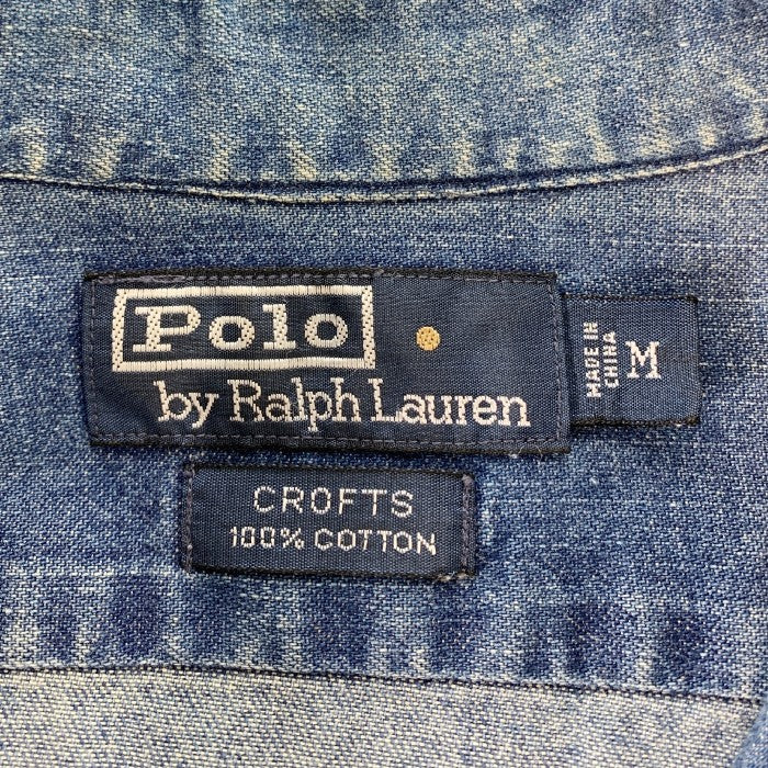Polo by Ralph Lauren ポロラルフローレン CROFTS デニムシャツ スナップボタン インディゴ Size M 福生店