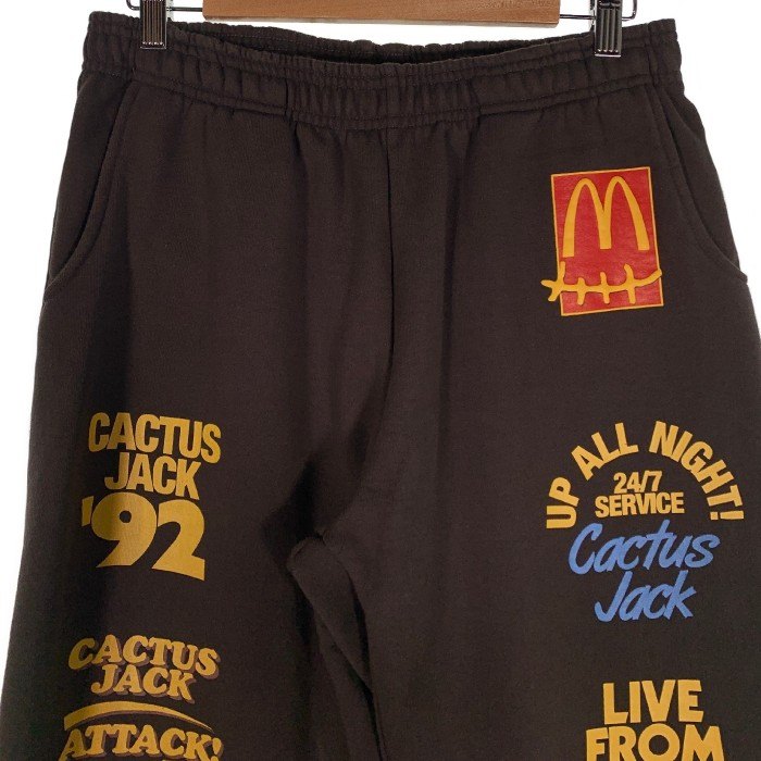 Cactus Jack カクタスジャック マクドナルド ステッカーボム スウェットパンツ ブラウン Size L 福生店