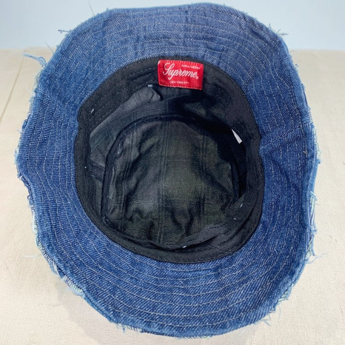 SUPREME シュプリーム 23SS Frayed Patchwork Denim Crusher フレイドパッチワークデニムクラッシャーハット インディゴ Size S/M 福生店