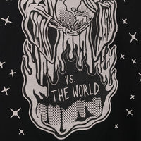 Warren Lotas ウォーレンロータス VS THE WORLD スカル プリントTシャツ ブラック Size L 福生店