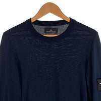 STONE ISLAND ストーンアイランド Shadow Knit Sweater ニットセーター コットン ブラック 薄手 6619505A1 Size M 福生店