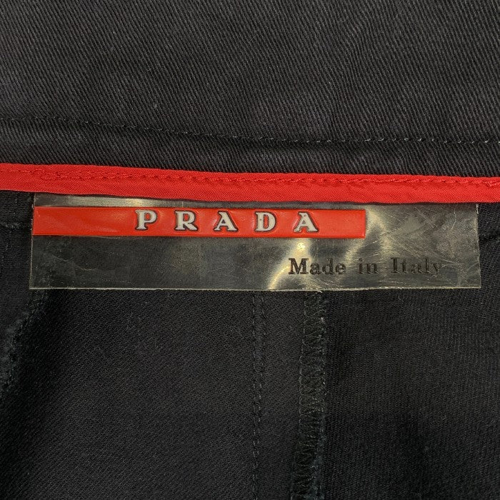 PRADA SPORT プラダスポーツ コットン パンツ 裾マジックテープ ブラック Size 48 福生店