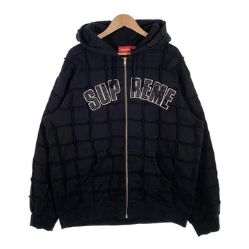 SUPREME シュプリーム 22SS Reverse Patchwork Zip Up Hooded Sweatshirt リバースパッチワーク ジップアップ スウェットパーカー アーチロゴ ブラック Size L 福生店