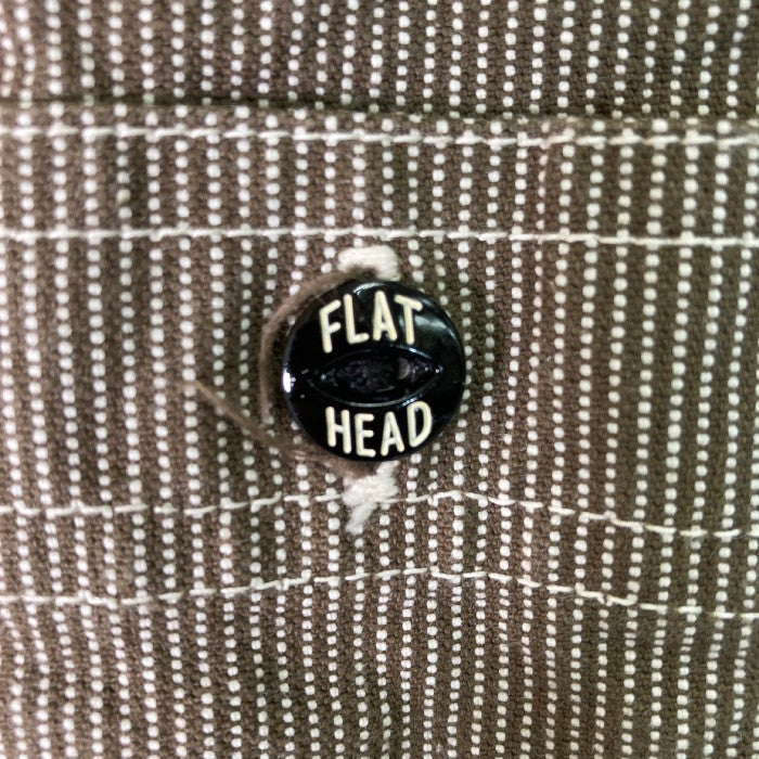 THE FLAT HEAD フラットヘッド ウォバッシュ ワークシャツ ブラウン系 size40 瑞穂店