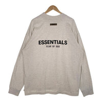 ESSENTIALS エッセンシャルズ フロッキーロゴプリント ロングスリーブ Ｔシャツ オートミール Size Ｌ 福生店