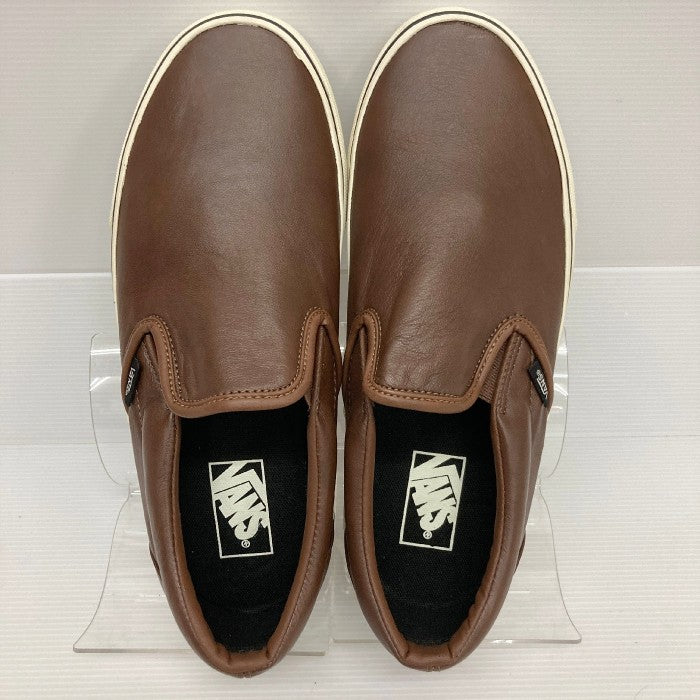 VANS バンズ Classic slip-on クラシック スリッポン Aged leather エイジドレザー  VN-0QFD75J ブラウン size27.5cm 瑞穂店