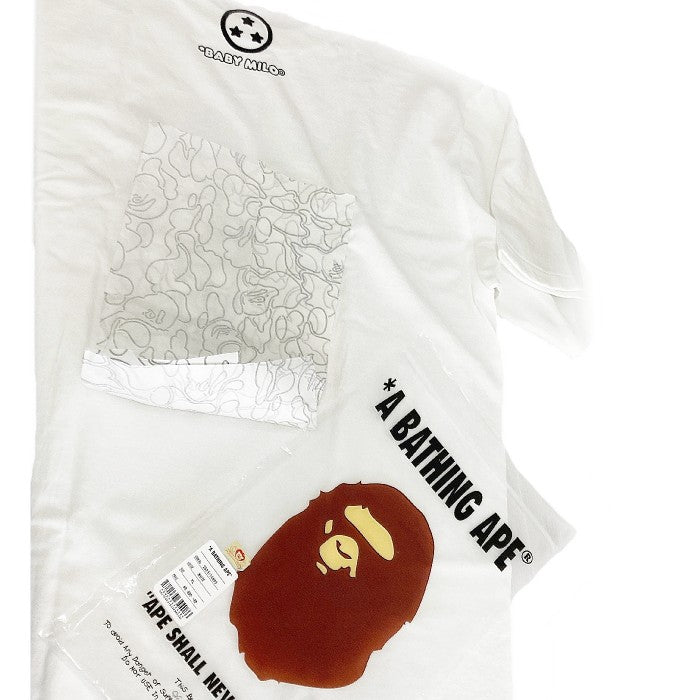 A BATHING APE アベイシングエイプｘDRAGON BALL Z ドラゴンボールZ BABY MILO MR SATAN&CELL ミスターサタン セル ホワイト sizeXL 瑞穂店