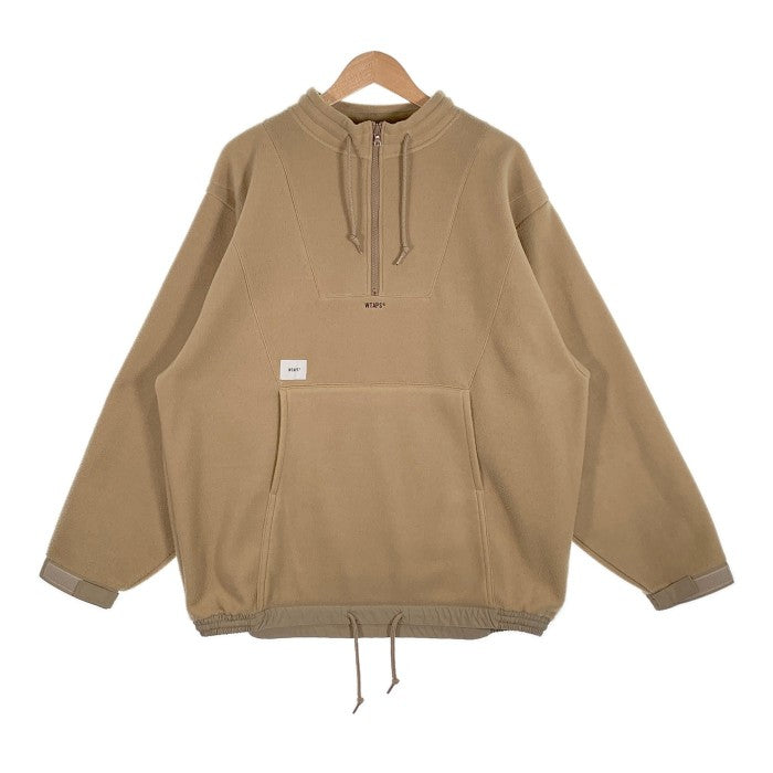 WTAPS ダブルタップス 21AW TERRITORY PULL OVER ハーフジップ プルオーバー フリスジャケット ベージュ 212ATDT-CSM31 Size 3 福生店