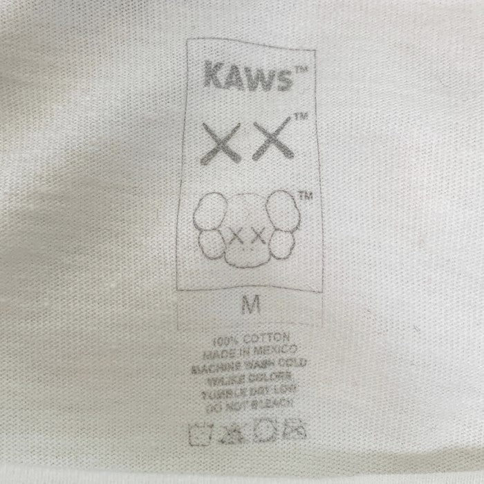 KAWS カウズ 21AW SKELETON NEW FICTION T-SHIRT スケルトン ニューフィクション Tシャツ ホワイト Size M 福生店