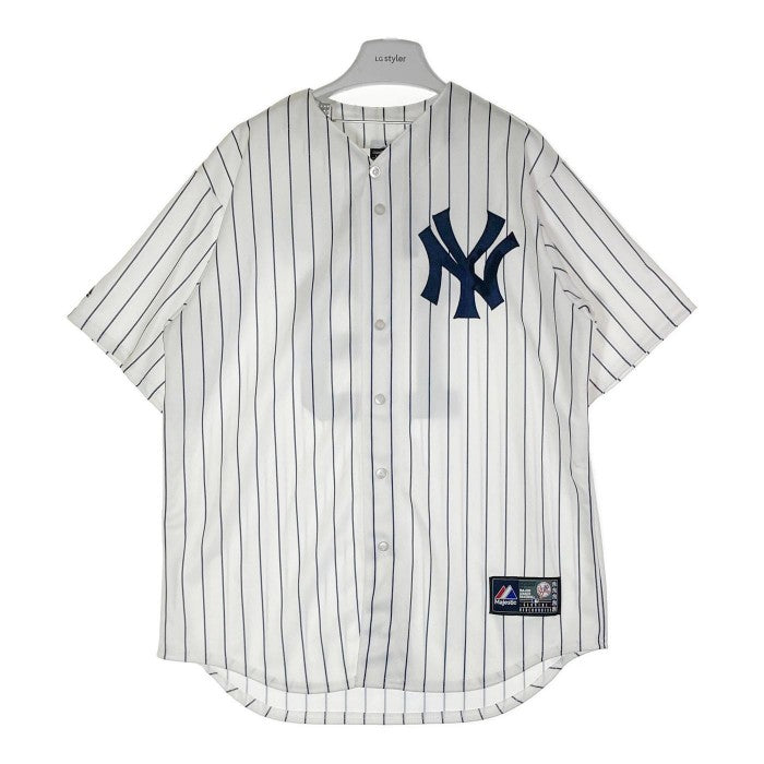 Majestic マジェスティック MLB メジャーリーグ ベースボール NEW YORK YANKEES ニューヨーク ヤンキース TANAKA 田中将大選手 19 HOME プレイヤー レプリカ ユニフォーム ホワイト sizeL 瑞穂店