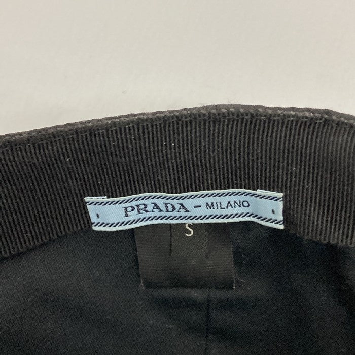 PRADA プラダ ベースボールキャップ 1HC274 ナイロン トライアングルロゴ 三角ロゴ ブラック 瑞穂店