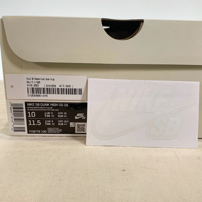 NIKE SB ナイキ 23AW SUPREME シュプリーム DUNK HIGH OG ダンクハイ ラメルジー FD8779-100 Size 28cm 福生店