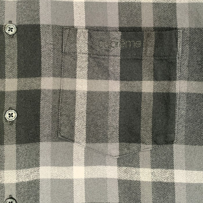 SUPREME シュプリーム 23AW Plaid Flannel Shirt チェック フランネルシャツ ボタンダウン ブラック Size S 福生店