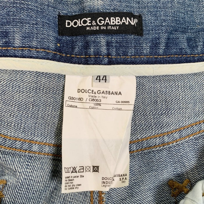 DOLCE&GABBANA ドルチェアンドガッバーナ ペイント ダメージ加工 デニムパンツ G3016D Size 44 福生店