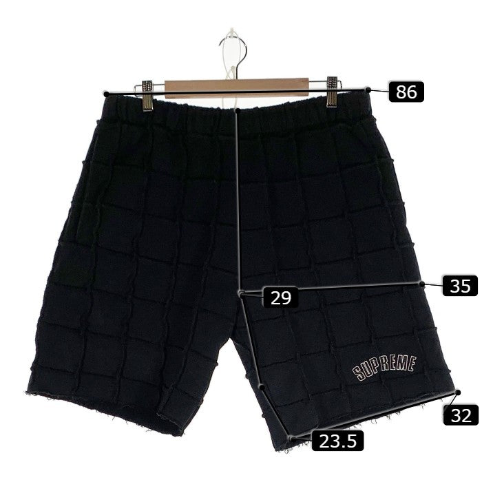 SUPREME シュプリーム 22SS Reverse Patchwork Sweatshort リバースパッチワーク スウェットショーツ ショートパンツ ブラック Size M 福生店